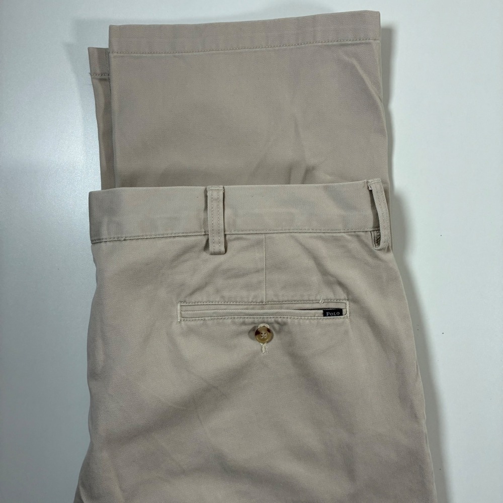 Polo Ralph Lauren Chinos 40x30 Tan Classic Fit Cotton Twill Trousers
